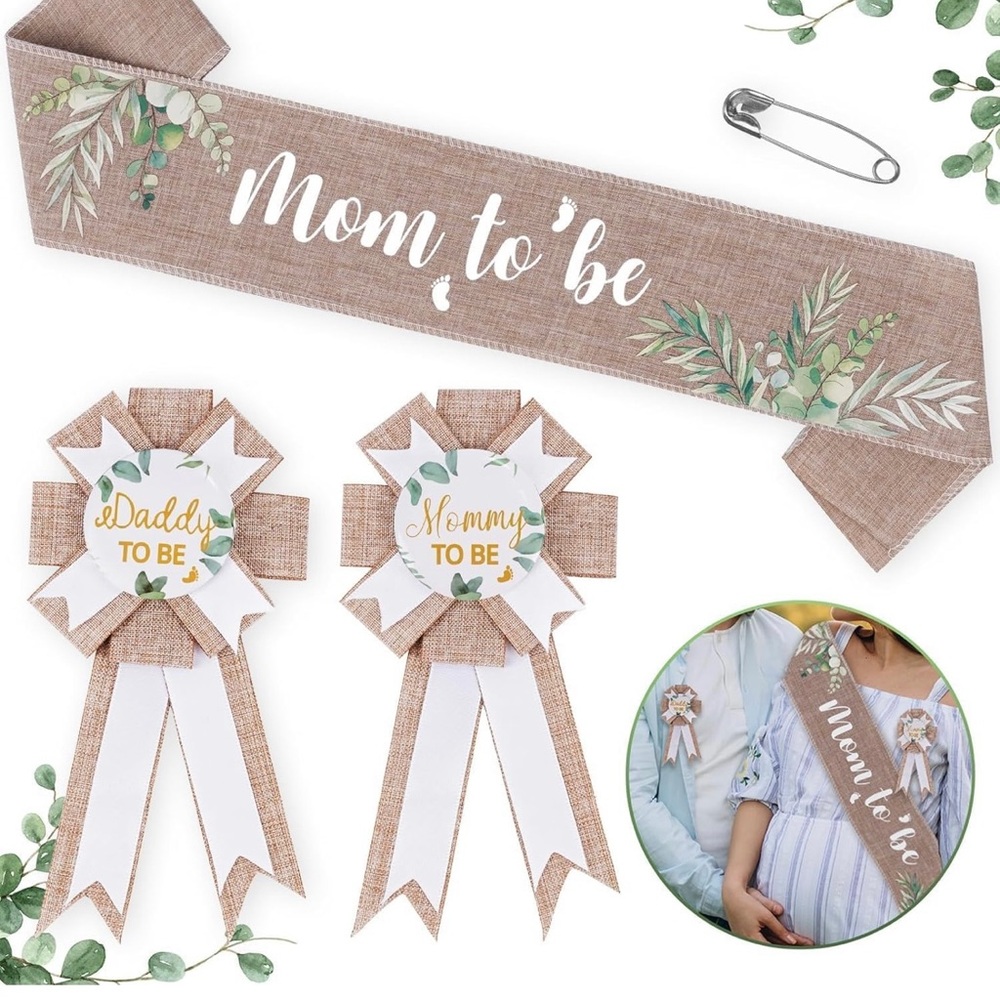 Mom to Be Sash and Pin Set